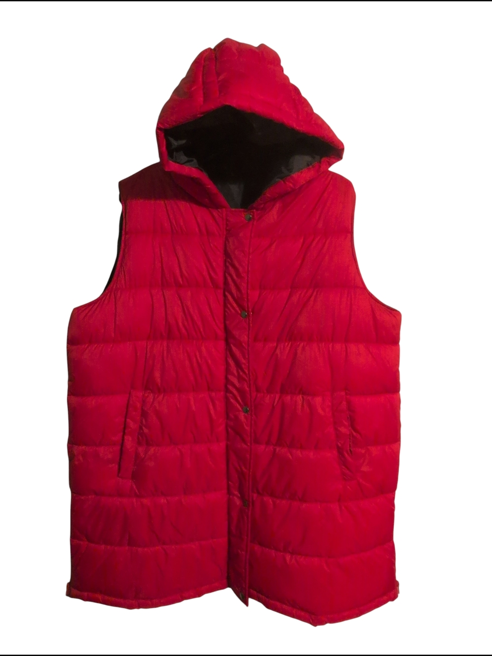 Swiss Tech Red Long Quilted Puffer Vest with Hood Womens 2X - Picture 9 of 10